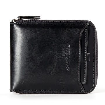 WA261 - Vertical zipper retro wallet